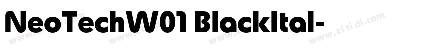 NeoTechW01 BlackItal字体转换